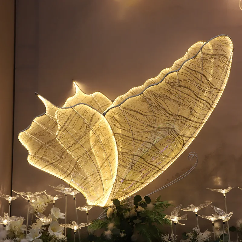 Customized Led Walkway Wedding Stage Background Light For Wedding Props Lily Shape Led Light Decorations