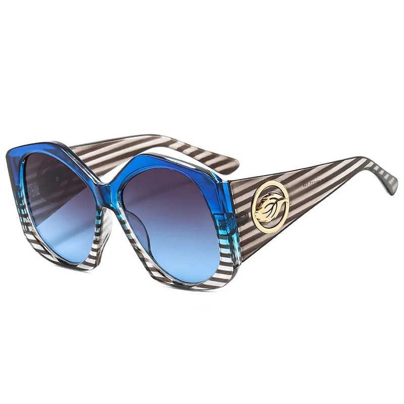 

New Retro Contrasting Color Frames Oval Women Sunglasses Y2K Trendy Leaf Decoration Leopard Print Fashion Men Sun Glasses UV400