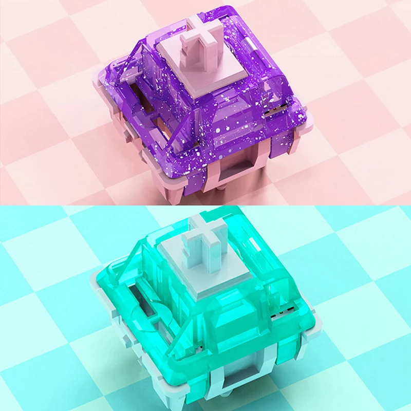 Interruttore da 10 pezzi per tastiera interruttori silenziosi Clicky tattili lineari a 3pin per tastiere meccaniche interruttore da gioco grigio bianco rosso blu