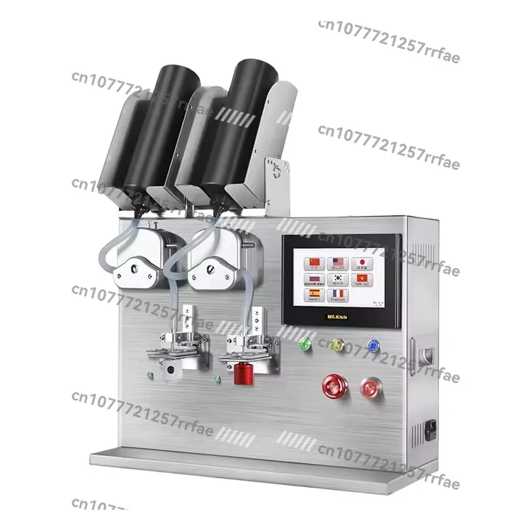 Small Automatic UGel Glue Filling Machine Double Head Quantitative Weighing Nail Polish Mascara Lipstick Line Glue Applicator