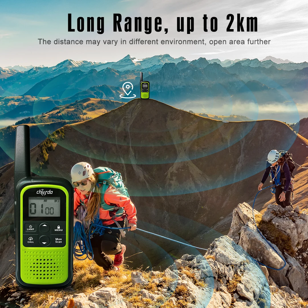 Walkie Talkies de largo alcance para deportes al aire libre, Radios de 2 vías, PMR446, 5KM de largo alcance, Radios bidireccionales, juguetes para la familia, regalo para niños