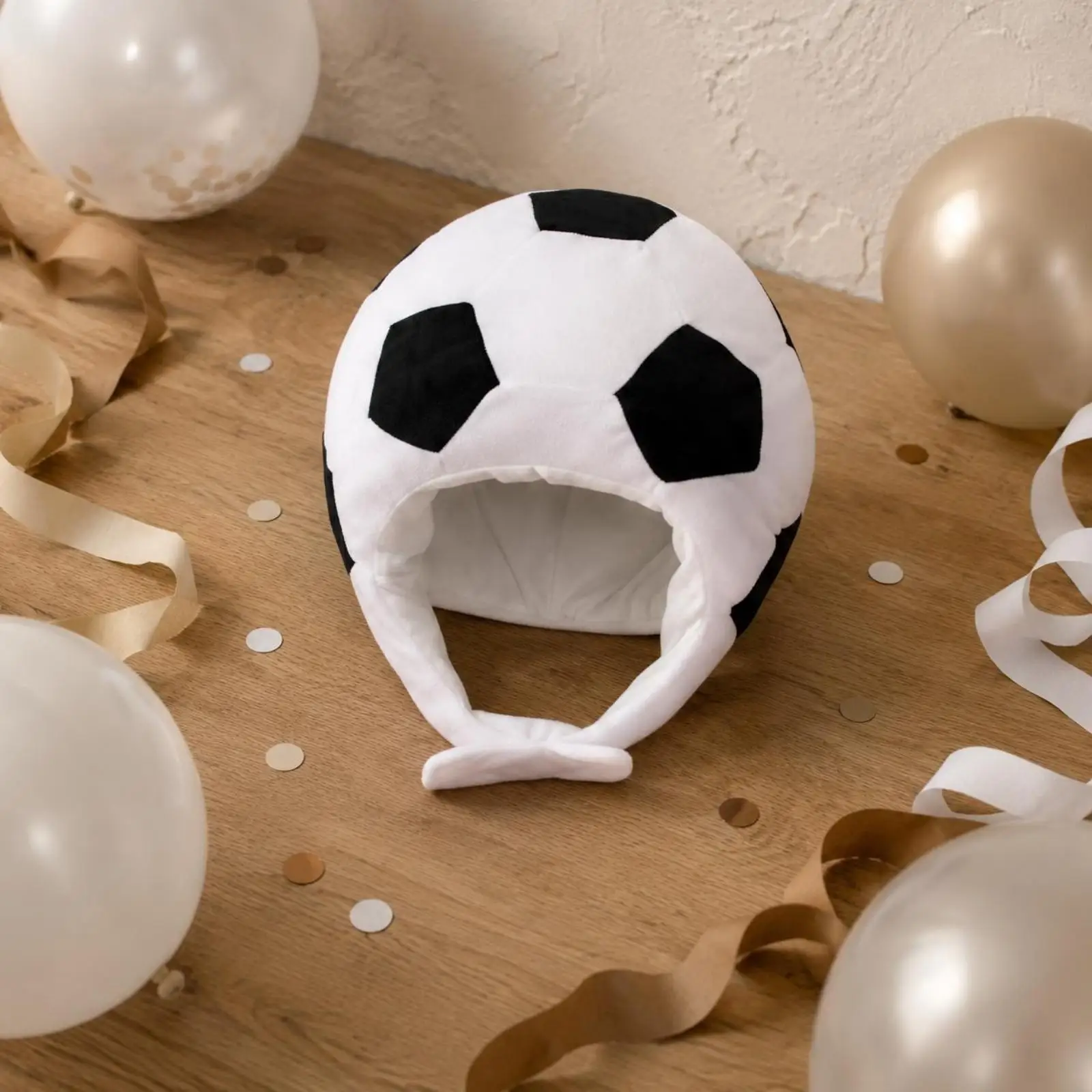 Gorro de fútbol peludo, bonito gorro de dibujos animados, duradero para actuaciones en escenario