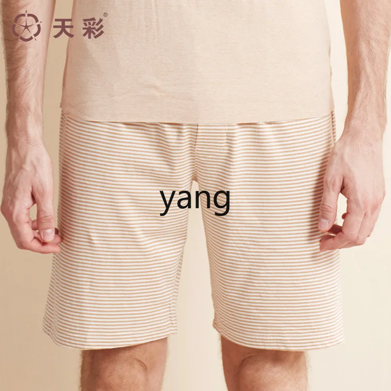 LMM men's sports home shorts cotton pajama pants casual thin summer five-point pants