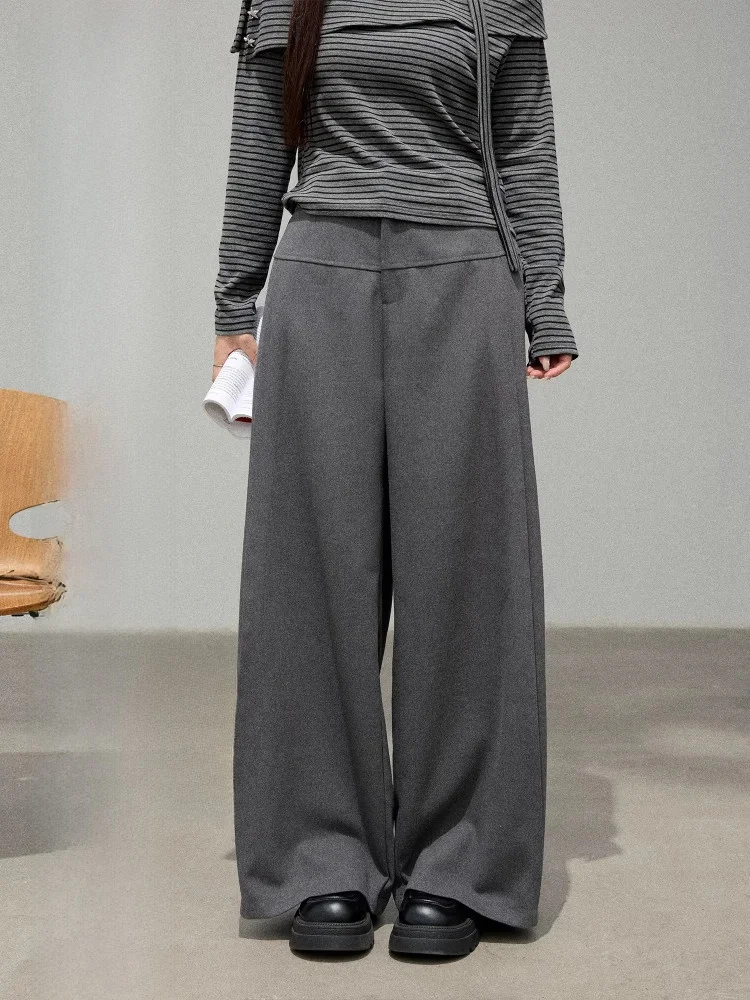 

Комплект: Удобные широкие брюки с высокой талией для полных женщин в корейском стиле, с эффектом похудения