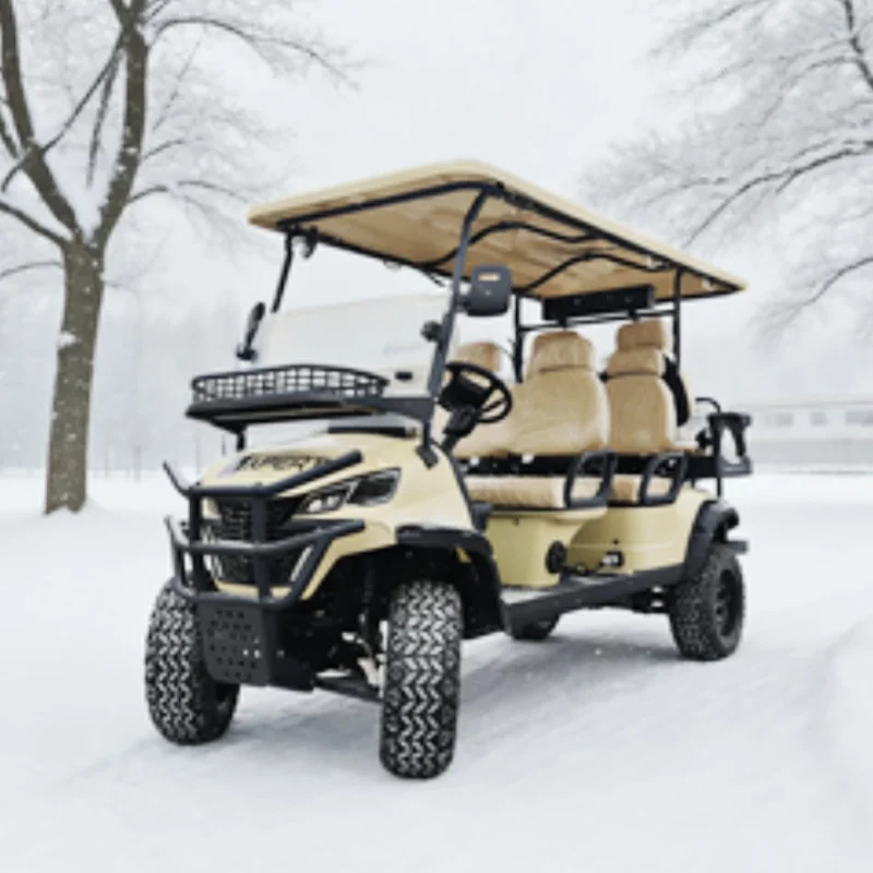 

Новая выпущенная тележка для гольфа, 72 В, 5 кВт, система переменного тока, литиевая батарея, высокопрочная стальная электрическая тележка для гольфа со складным лобовым стеклом