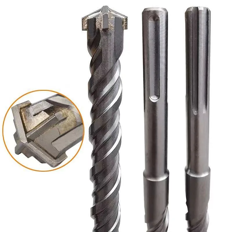 8-32mm Concrete Drill Bit 350mm Length Cross SDS Plus Slot Masonry Hammer Impact Drill Bit for Drilling Hole in Walls and Stones