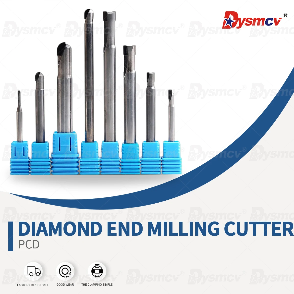 1PC Diamond End Milling Cutter PCD Single Double Edge Flat Bottom Cutter Ball End Milling Cutter CNC Lathe Diamond Milling Tools