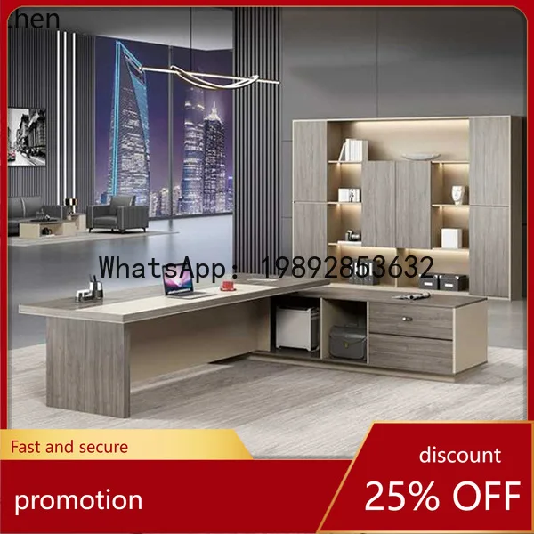 YFY  Office Desk and Chair Set Simple Modern Executive Desk Single Manager Office Furniture