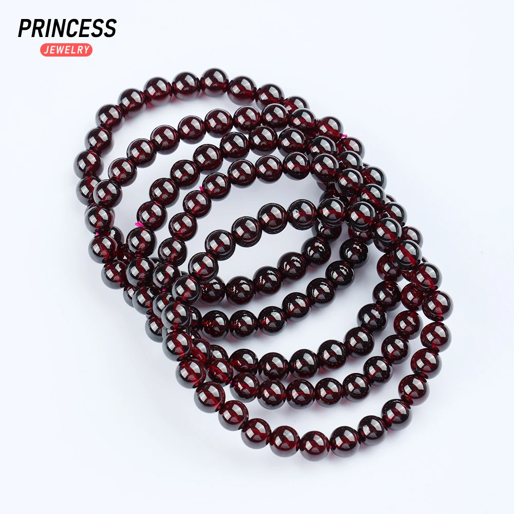 5A Natural Brazil Clear Wine Red Garnet Loose Stone Beads for Jewelry Making Charm Stone Beads DIY Accessories