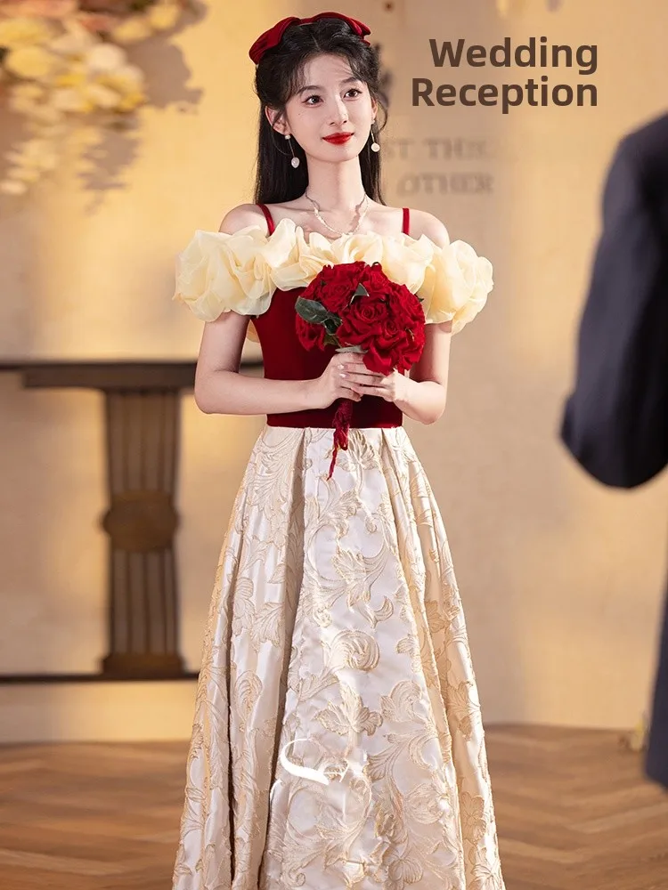 

Princ Sle Wedding Dr Long Evening Gown for Brides Cusizable Korean Sle Embroidered Floor Length Ball Gown