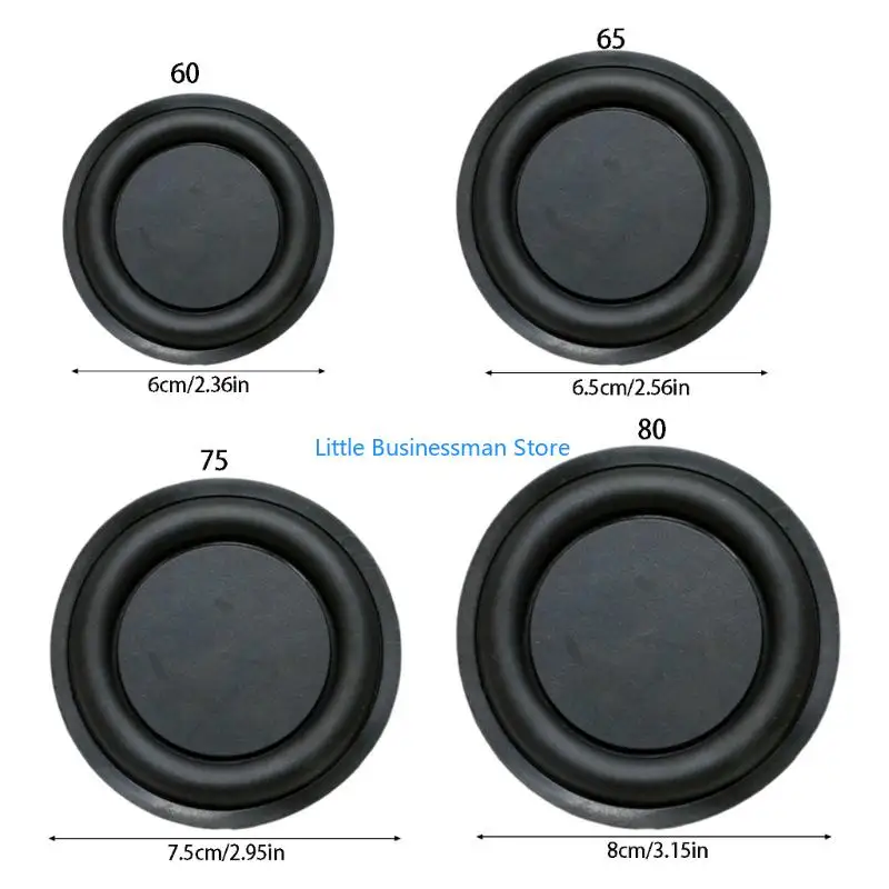 Schwarze Lautsprecher-Reparaturkomponente mit runder Membran, flexibler Einfassung und Metallträgerplatte für Ersatzprojekte – Detail 6