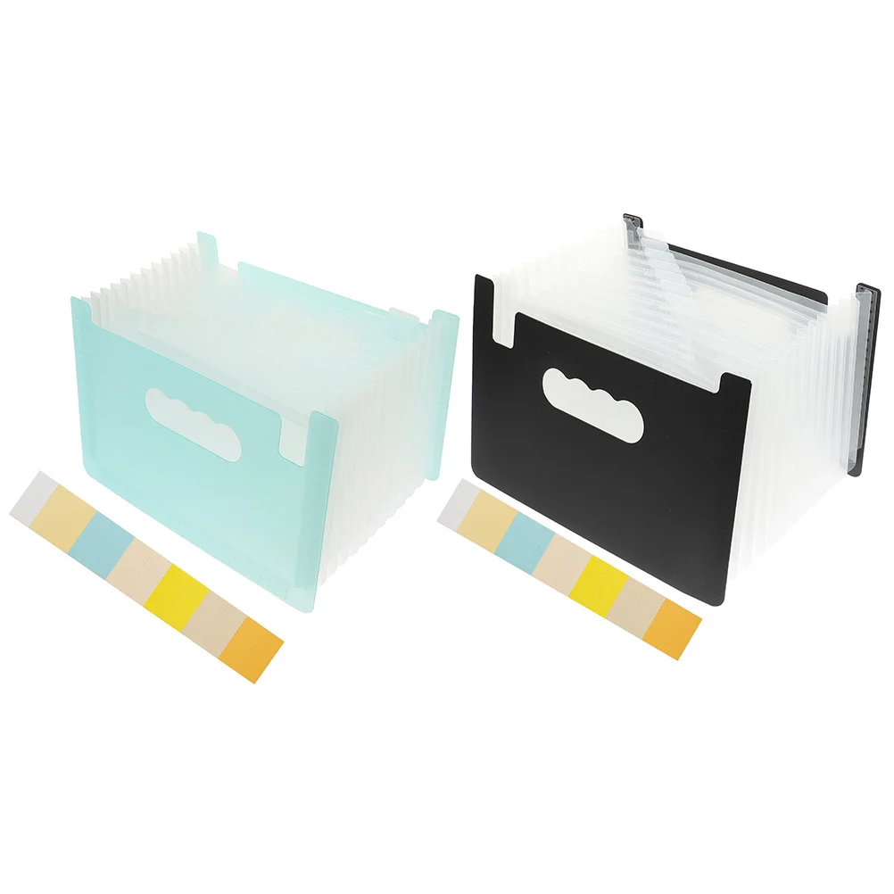 2 قطعة مجلد ملفات المحمولة المنظم حامل الإيصالات الصغيرة للوثائق فواتير الضرائب التعاقد متعدد الطبقات توسيع ملف الورق #4