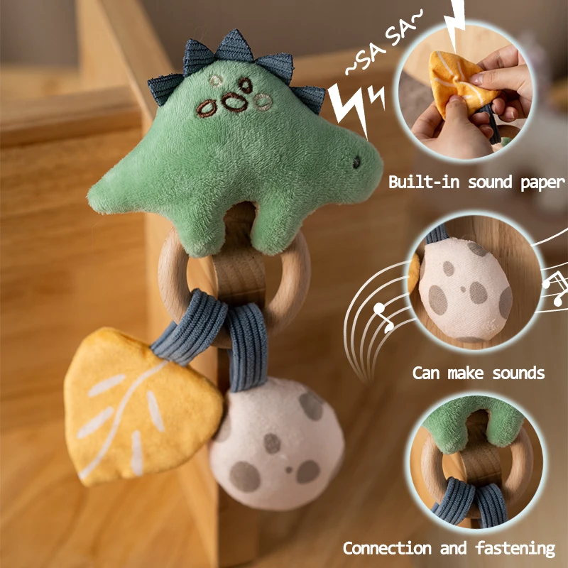 Cartoon Baby Rammelaar Speelgoed Mobiles Opknoping Bel Wieg Wandelwagen Speelgoed voor Jongens Meisjes Pasgeboren Geschenken Baby Pluche Rammelaar Piepend Speelgoed