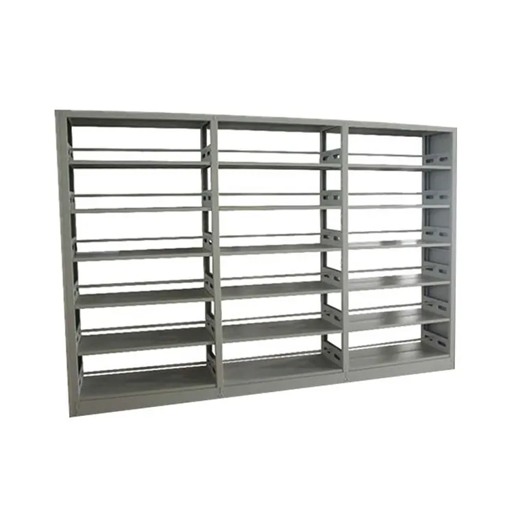 School Library Furniture Wrought Iron Bookshelf Wood Protect Steel Bookshelf