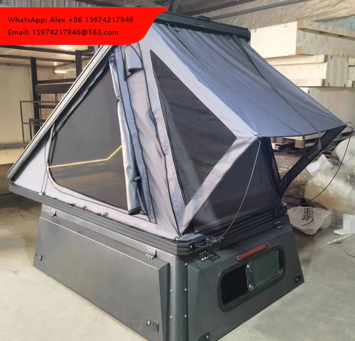 Aluminum Hard Shell Roof Top Truck Cab Canopy Camper Pickup Tent Oxford Waterproof 2-3 Person Four-Season Outdoor Camping Made