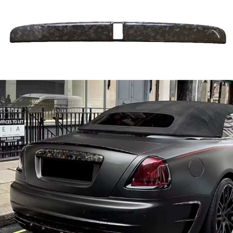 

High Quality Wraith M-Style Forged Grain Dry Carbon Fiber Rear Spoiler Modification Suitable forRolls Royce Phantom Body Kit
