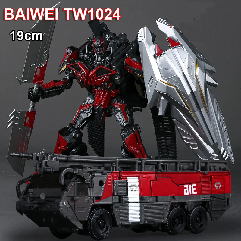 

Transformation Robot BAIWEI TW1024 Fire Engine Truck Action Figure Sentinel Prime SS61 Alloy 19CM Deformation Model Toy Boy Gift