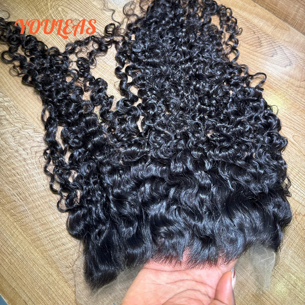 

Натуральные волосы Burmese Curly 13x6 HD Lace Frontal с невидимыми узлами, 5x5 HD Lace Closure, от уха до уха, полная плотность