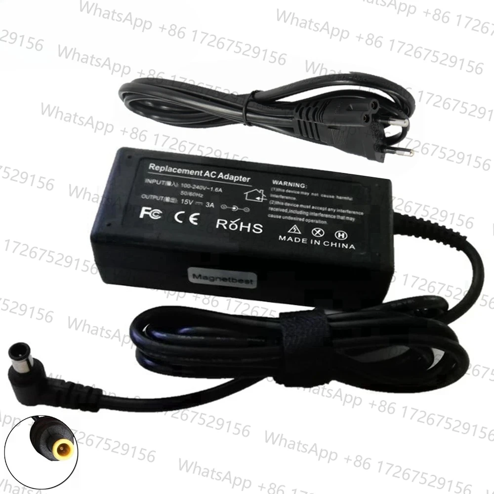 Cargador/adaptador de CA de 15V 3A para teclado sintetizador KORG PA300 PA600 PA900, fuente de alimentación