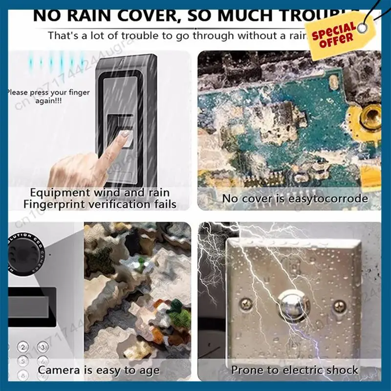 -A15I Case Rain Protector Outdoor Rainproof Cover Protection Access Control Keypad Doorbell Card Reader Protector Sun Shell