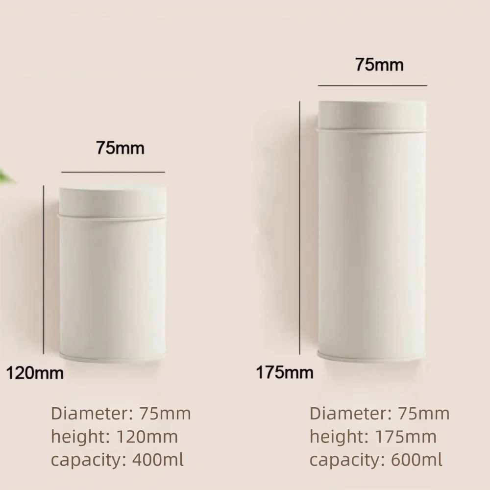 Creative Gift Portable Tea Can Sealed Double Lid Damp-proof Tea Tin Containers Round Tinplate Tea Box Green Tea