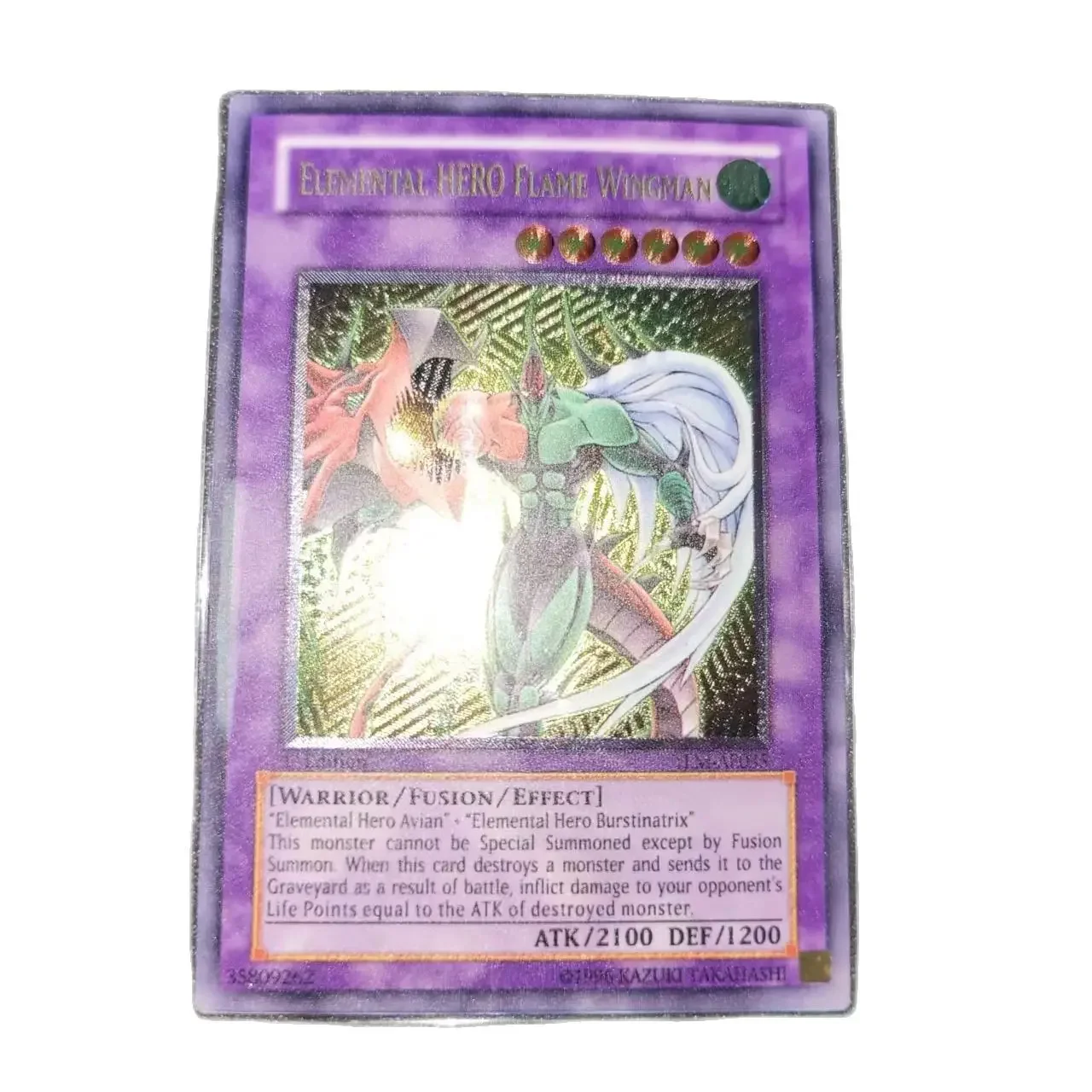 Yu Gi Oh Ultimate Rare  TLM-AE035/Elemental HERO Flame Wingman  Children's Gift Collection Card Toy (Not original）