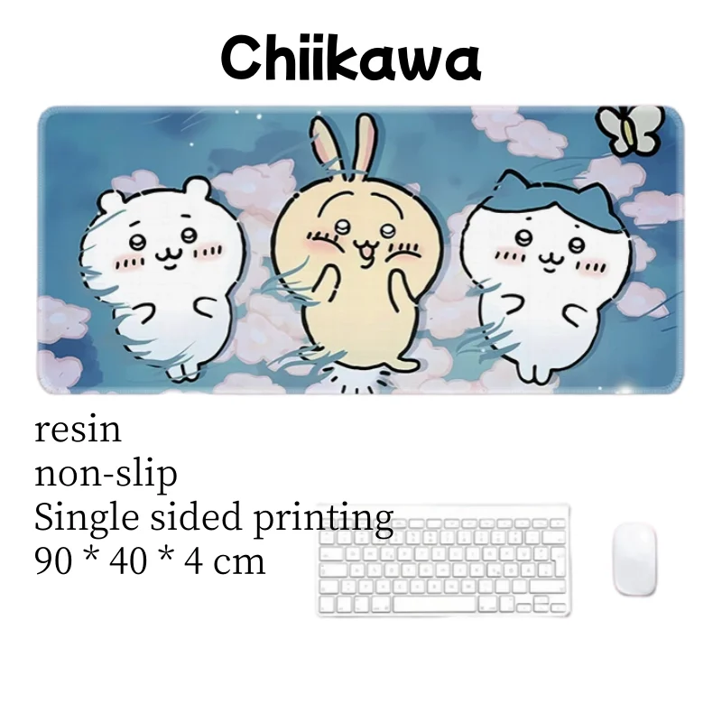 MINISO  Chiikawa Mouse Pad Kawaii new Large Gamer Mousepad Home Office Computer Keyboard Desk Mat Gaming Accessories Mice Mats