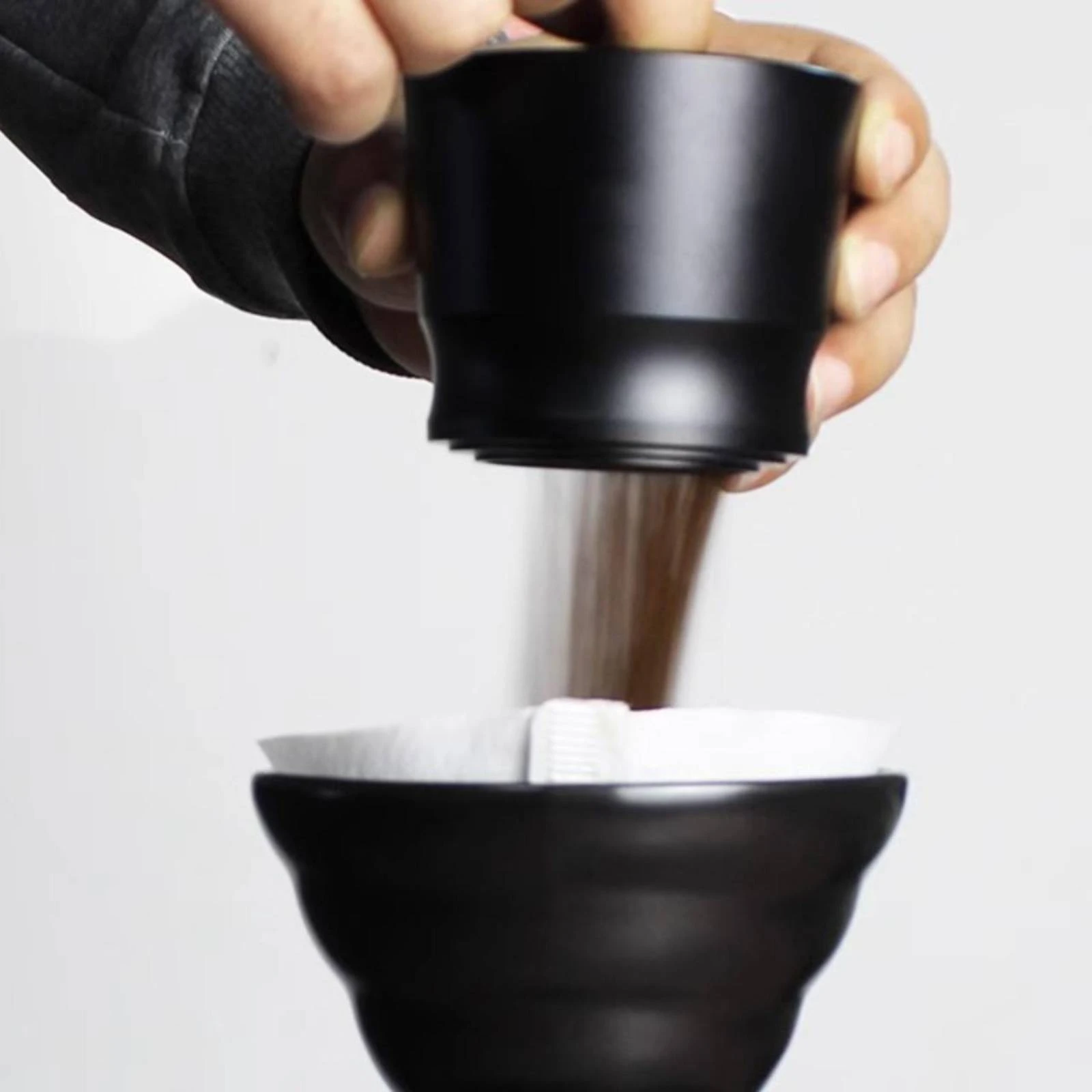 Coffee Distributor Kit Two-Part Espresso Distributor Coffee Powder Tool Tapered Consistent Tamping
