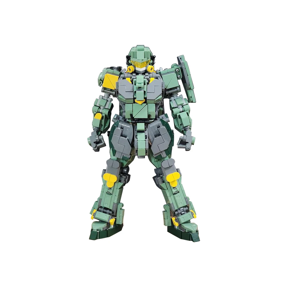 MOC Mech Version Green Type 2 Building Blocks Model Green Mech Battle Suit Action Figure DIY Creative Assembly Toys Kids Gifts