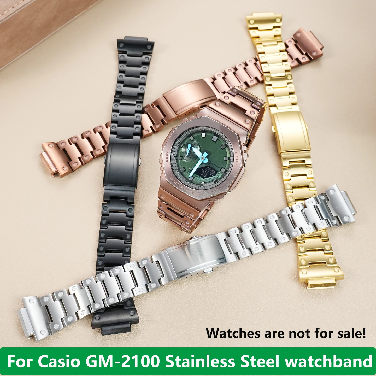 Модифицированный металлический ремешок gm-2100 для G-Shock Casio GM-2100, браслет из нержавеющей стали, быстросъемный ремешок для часов, водонепроницаемый ремешок 16 мм