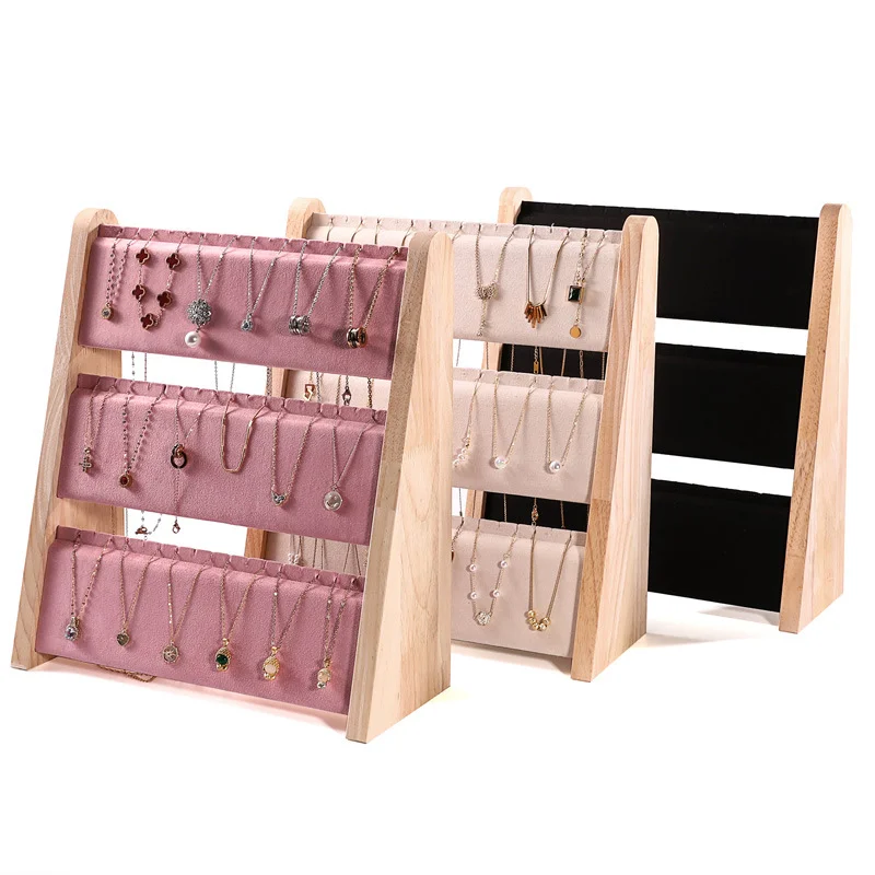 

High-quality Jewelry Counter Display Props Necklace Display Stand Shelf jewelry Display Stand Inclined Necklace Display Stand