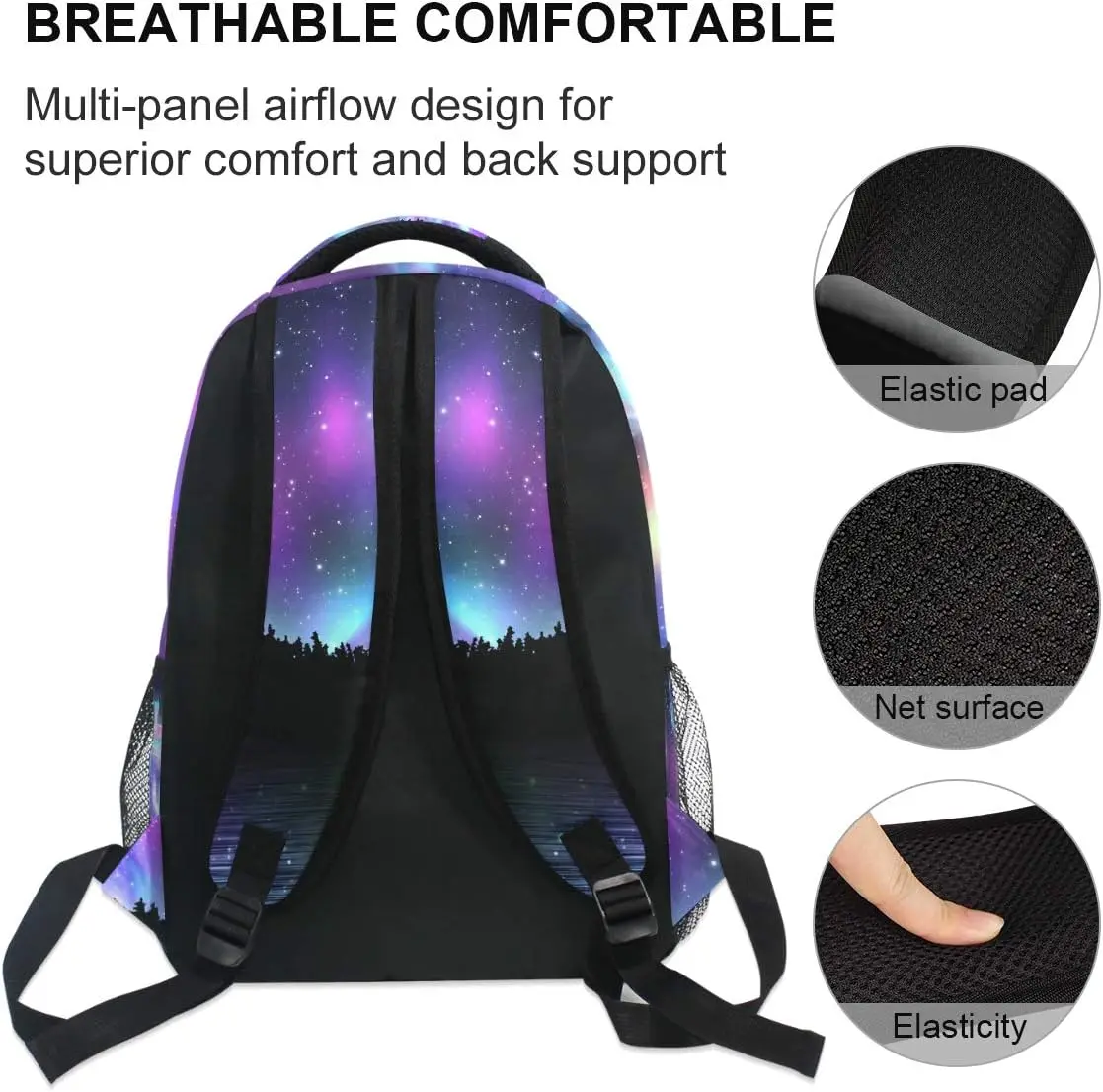 Forest Wolf Boys Girls School Computer Backpacks Book Bag Travel Hiking Camping Daypack