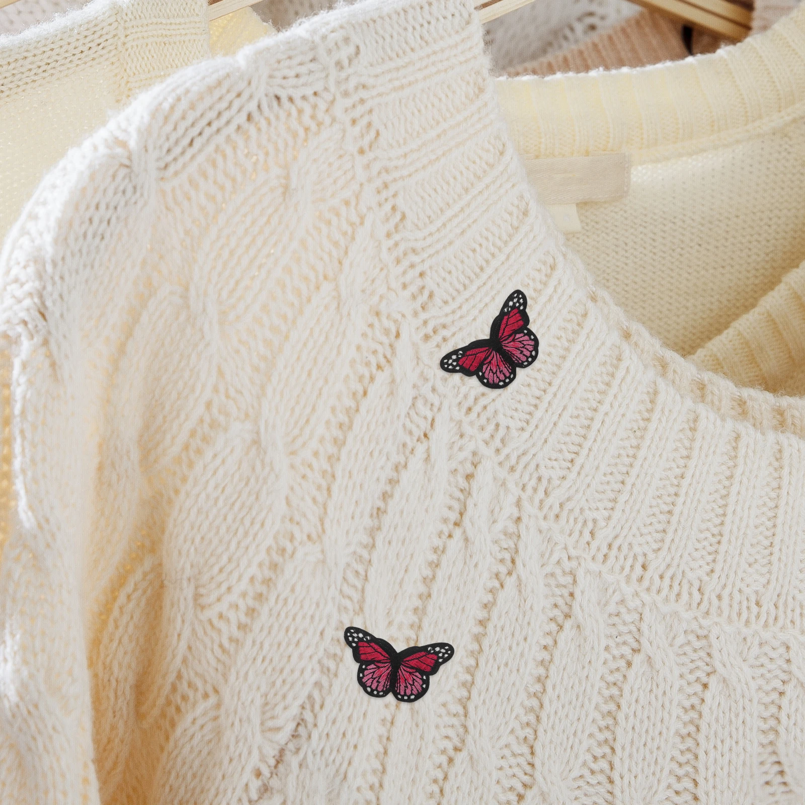

10 PCS Butterfly Embroidered Patch Sew on Patches Sewing Iron-on Decorative Fabric Appliques Decal