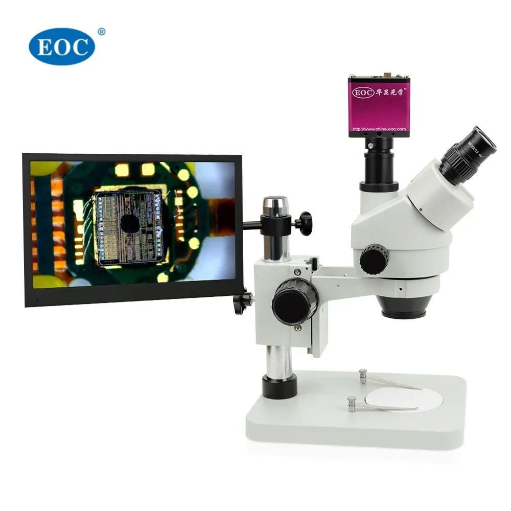 EOC 5MP Measurement Trinocular Stereo Electronic Microscope with H-D-M-I Camera