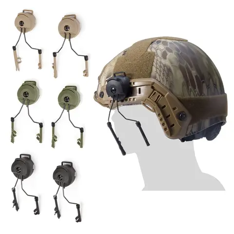 BOOIU Tactical Helmet Headset Bracket Fast Ops Core Helmet ARC Rail Adapter Mount Comtac II Military Noise Cancelling Headset
