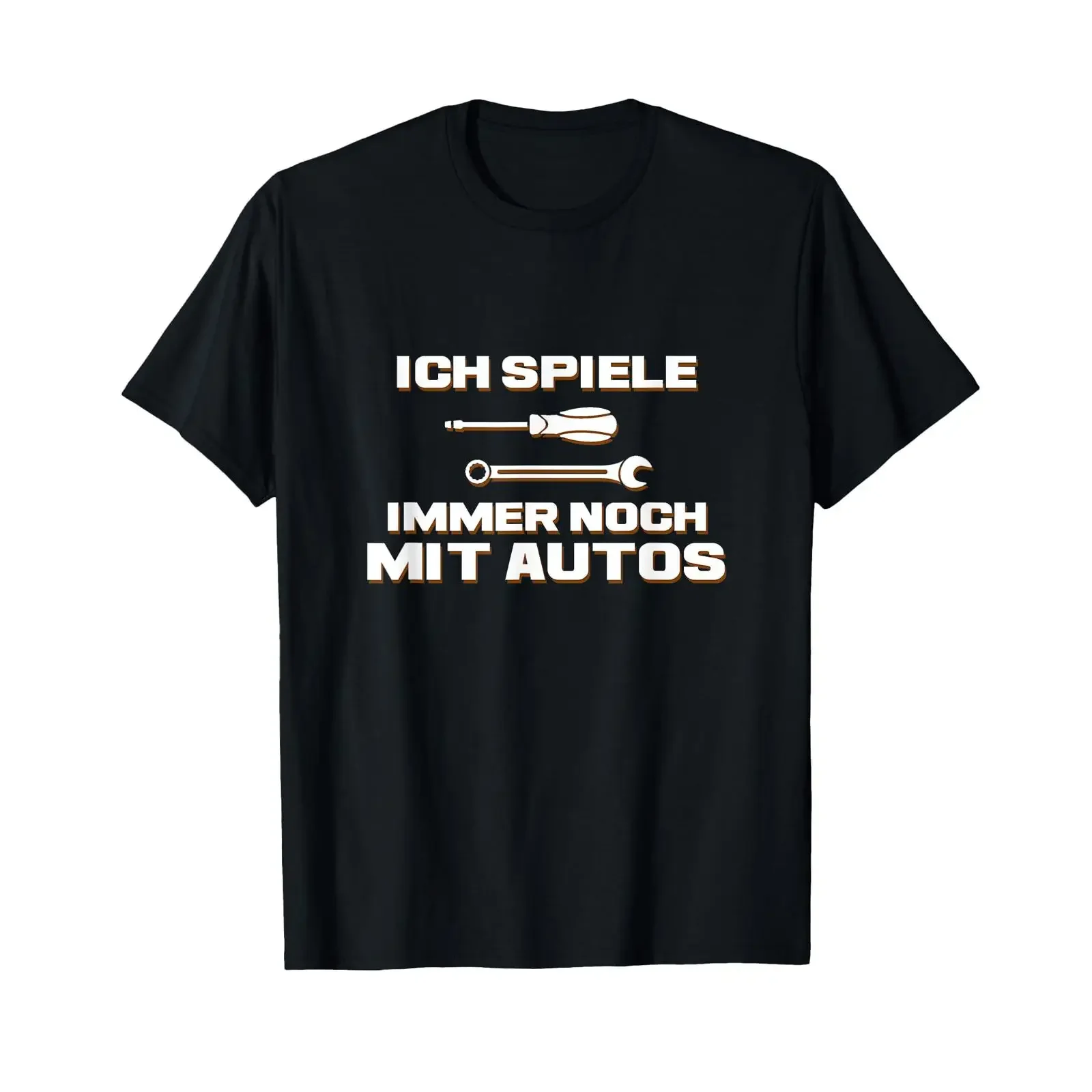 T Shirt with German Text Ich Spielimmer noch mit Autos Mechanik Mechatroniker spielen immer vintage Washed