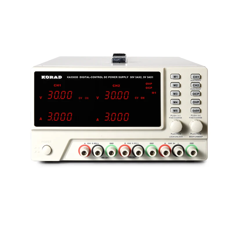 KORAD KA3305P - Programmable Precision Variable Adjustable 30V, 5A DC Triple Linear Power Supply Digital Regulated Lab Grade