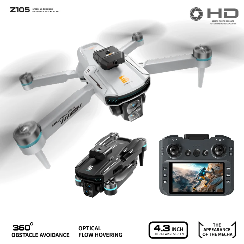 

умшение 4,3 FPV drohne Бесщеточный дрон с дистанционным управлением WIFI Профессиональная аэрофотокамера небольшого размера с антивибрационным gimbal Tha*, 8K