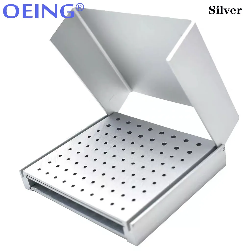 OEING Dental 86 Hole Endo Box For High/Low speed dental burs Cleaning Stand 135℃ Autoclavable Sterilizable Lab Tools