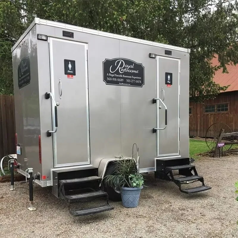 Customized Camping Portable Restroom Toilets Mobile Toilet Shower Outdoor Bathroom Trailer Park Use Non-slip Flooring Hand Washi