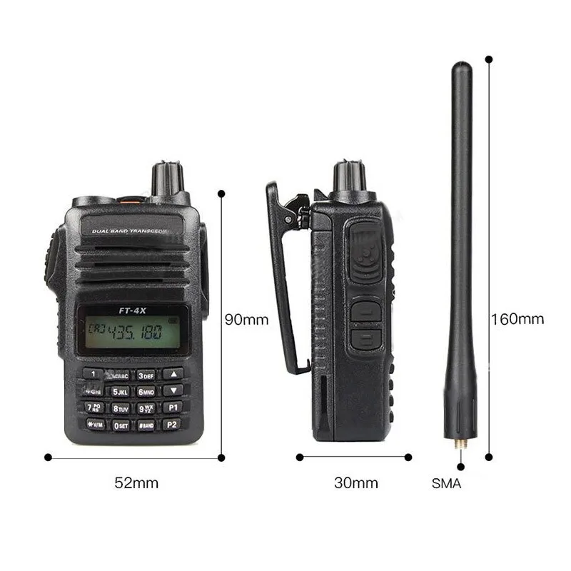 5 واط يده FT-4XR VHF UHF ثنائي النطاق اسلكية تخاطب جهاز الإرسال والاستقبال راديو 3 كجم ل YAESU اسلكية تخاطب