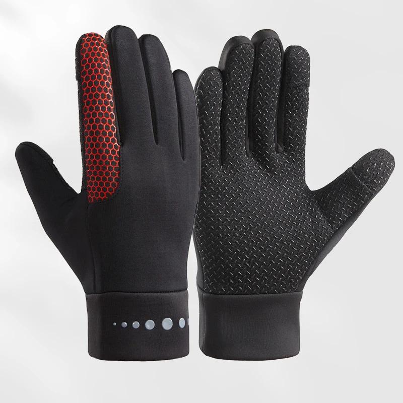 Warme Handschuhe für Outdoor-Sportarten, wasserdichter Touchscreen, geeignet zum Skifahren und Radfahren, rutschfeste Handschuhe