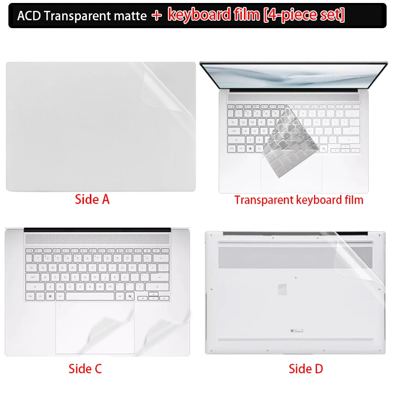 For ASUS Zenbook S16 S14 2026 Body Film UM5606G/UM5606W Laptop Skin Sticker UX5406A/UX5406S Transparent Matte protective film