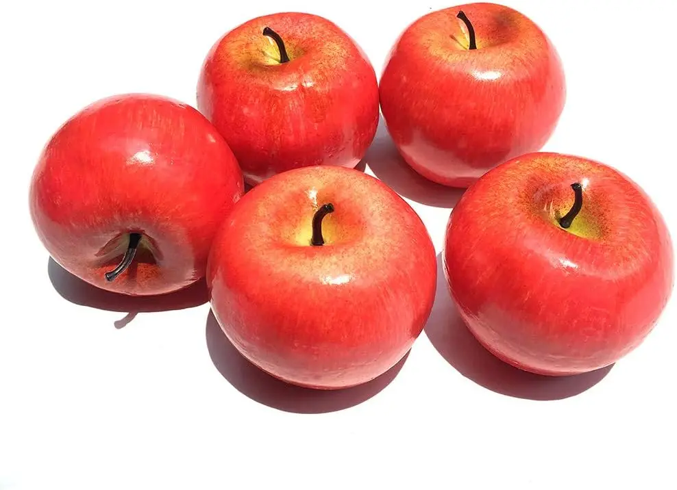 12 Stück künstliche grüne Äpfel aus Kunststoff, gefälschte Früchte, Kiwi, Simulationsfruchtmodell für Zuhause, Küche, Party, Fotoshooting, Dekoration – Detail 8