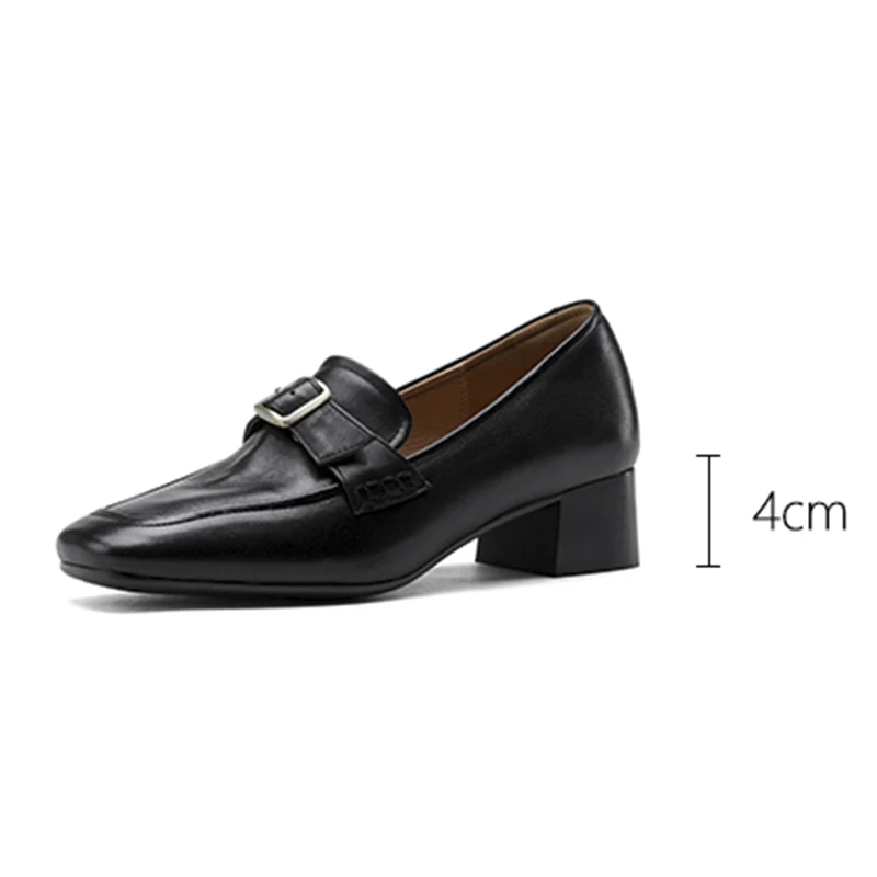 الرجعية المتسكعون النساء حقيقية جلد البقر مشبك الديكور ساحة تو مضخات الانزلاق على أحذية السيدات اليدوية