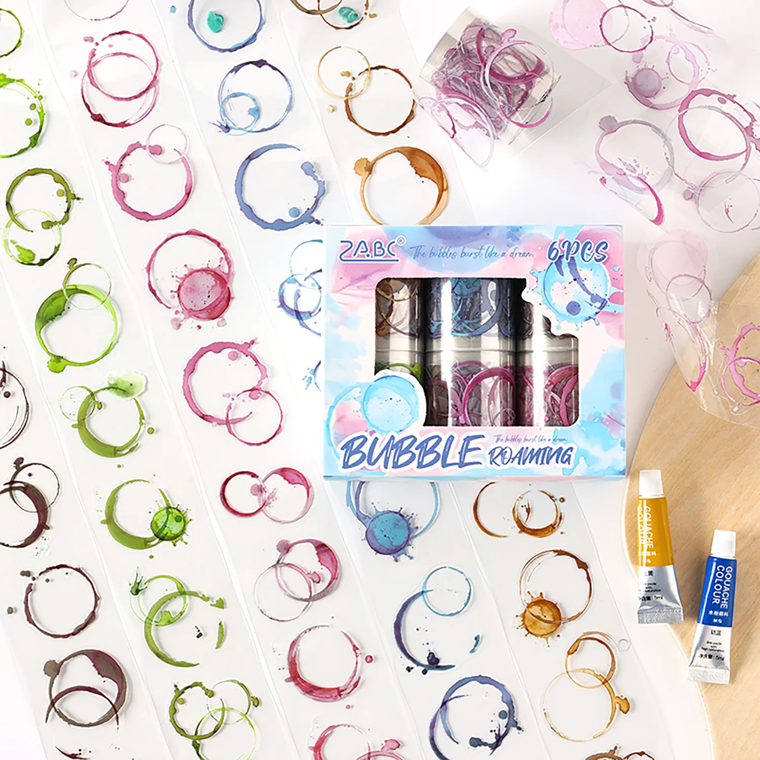 fita-washi-aqua-bubble-cortada-a-laser-para-scrapbooking-adesivo-decorativo-para-criacao-de-cenas-fita-diy-para-diario-material-de-papelaria-criativa-a-prova-d'Agua