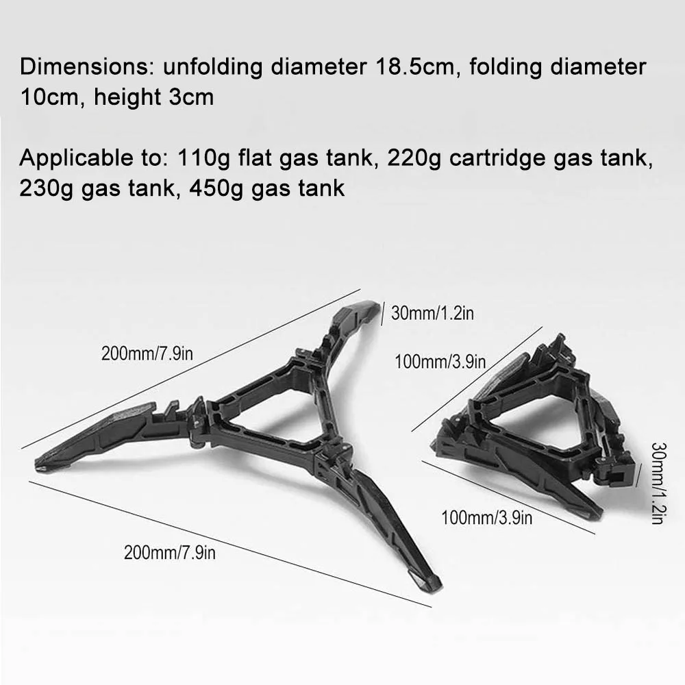 Folding gas tank stand three-legged stable stand long gas cylinder flat gas tank gas portable and simple universal base