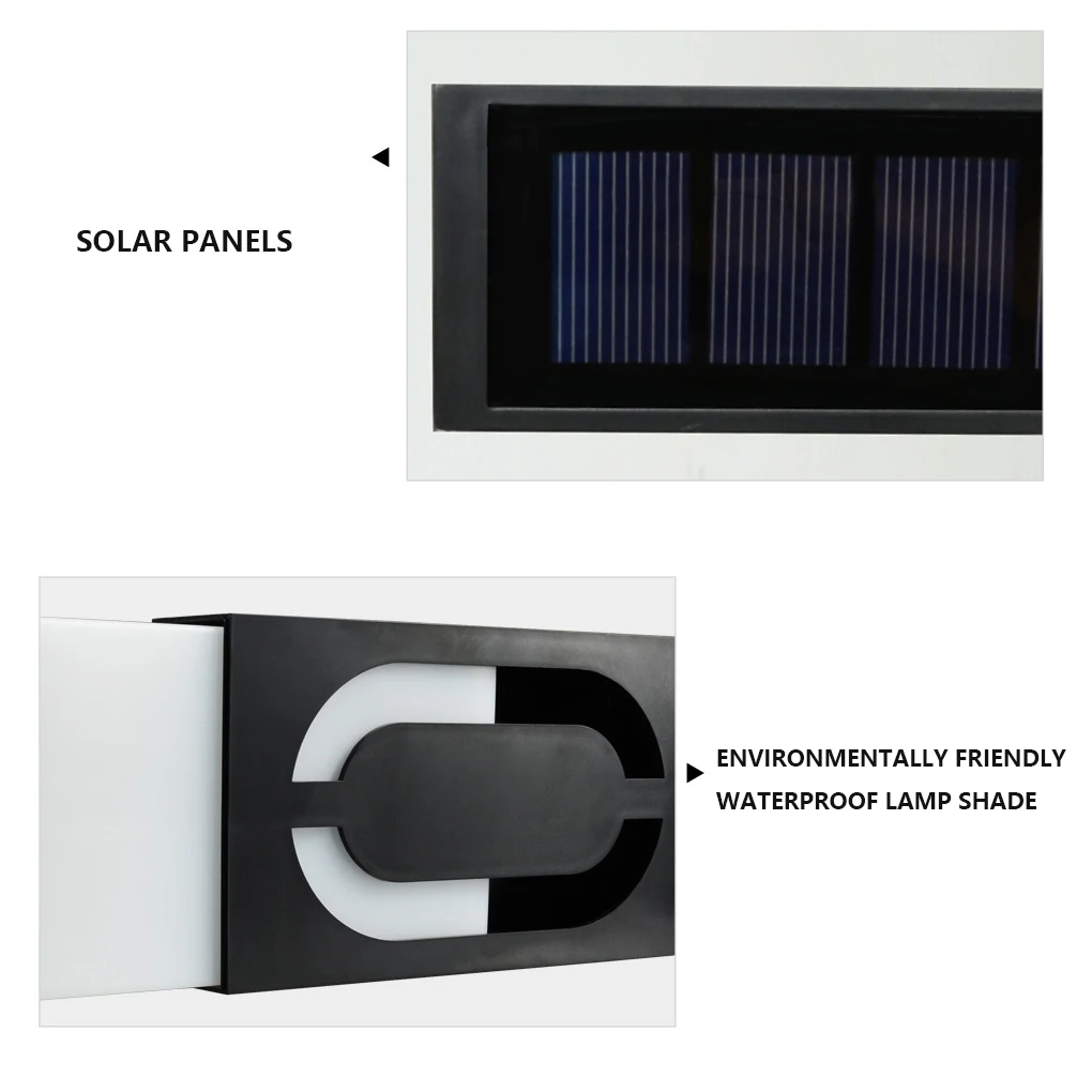 Number Light Solar Wall Lamp Digital Yard Plaque Lantern Rechargeable Address Powered Waterproof Courtyard Seven