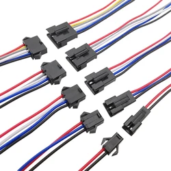 5Pair JST SM 2/3/4/5/6 Pin 2.54mm Pitch Male Female Plug LED Extension Cable Wire Connector For LED Strip Light DIY 10/15/20CM