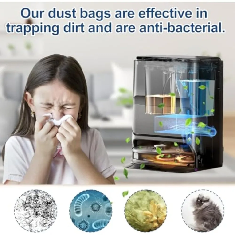 Disposable Non Woven Dust Bags For Midea V12 V10 W11 Vacuum Cleaner Replacement Parts Robot Accessory Collection Tool